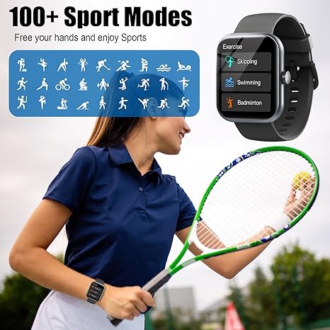 Smart Watch for Men Women (Answer/Make Call), 1.96" HD Fitness Tracker Running Watch 