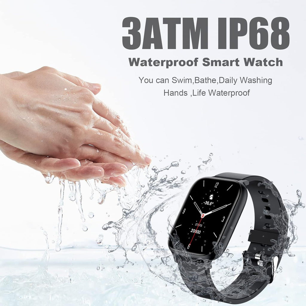 Smart Watch for Men Women Compatible with iPhone Samsung Android Phone 1.83 inch Full Touch Screen 