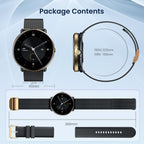 Smart Watches for Men Women Android iOS Phones Touchscreen Waterproof Blood Pressure Heart Rate Step Sport Pedometer 