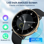 Smart Watches for Men Women Android iOS Phones Touchscreen Waterproof Blood Pressure Heart Rate Step Sport Pedometer 