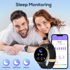 Smart Watches for Men Women Android iOS Phones Touchscreen Waterproof Blood Pressure Heart Rate Step Sport Pedometer 