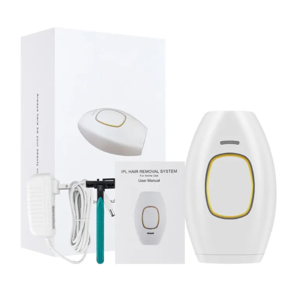 IPL Laser Hair Removal Device for Women & Men - Home 45°F Ice-Cooling Contact for Painless Results