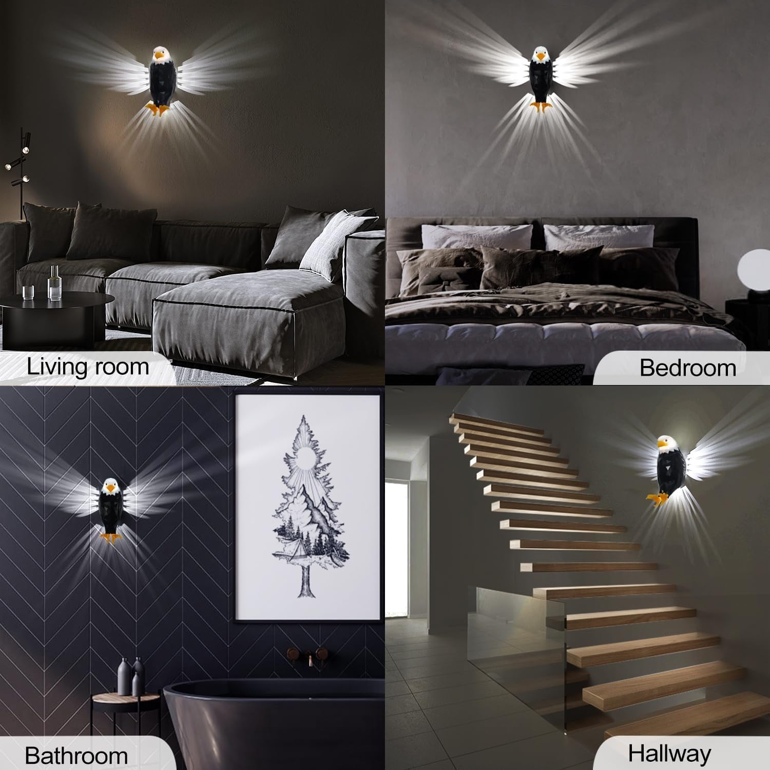 Eagle Light Lamp With Remote Control & Powered by Battery