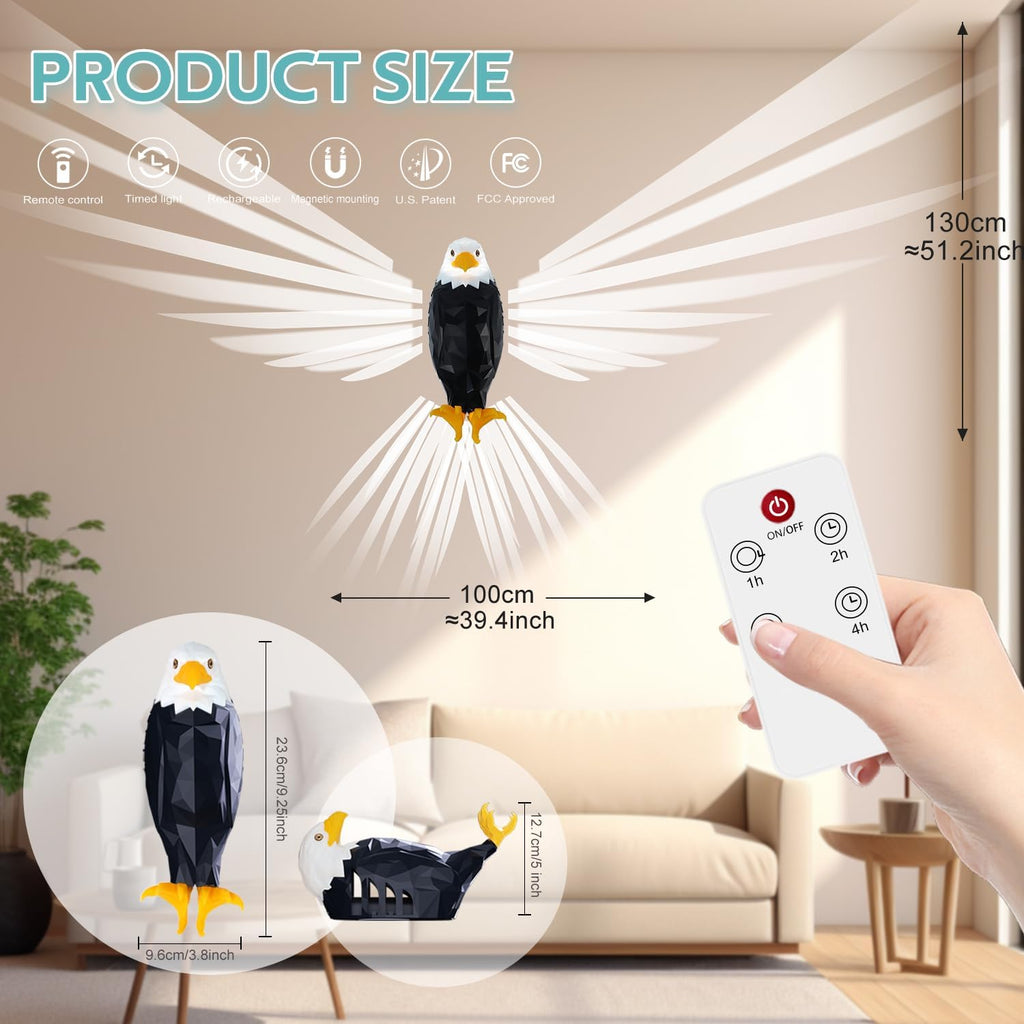 Eagle Light Lamp With Remote Control & Powered by Battery